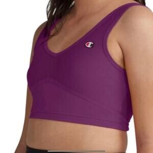 Champion Sport Rib Mixed Media Cropped Tank Top Sports Bra